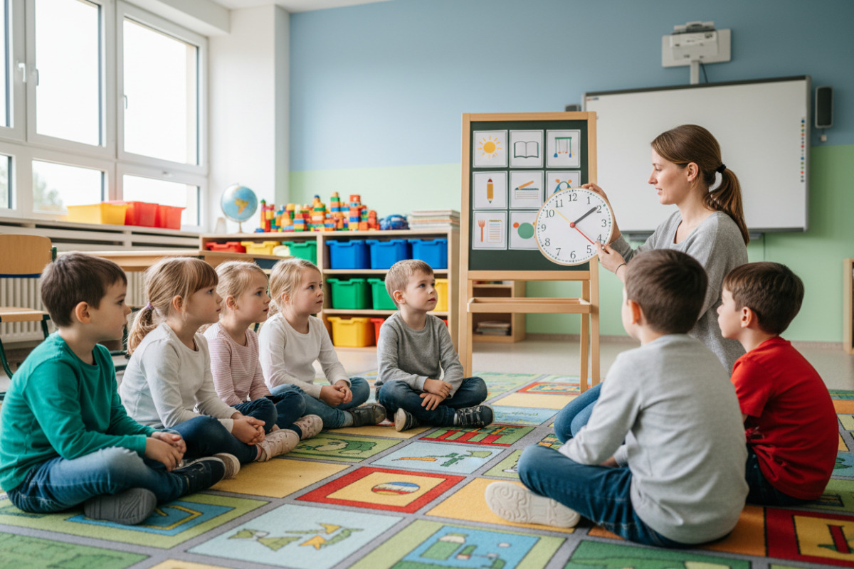 Abb. Wiederkehrende Abläufe geben Kindern Orientierung und entlasten den Unterrichtsalltag.