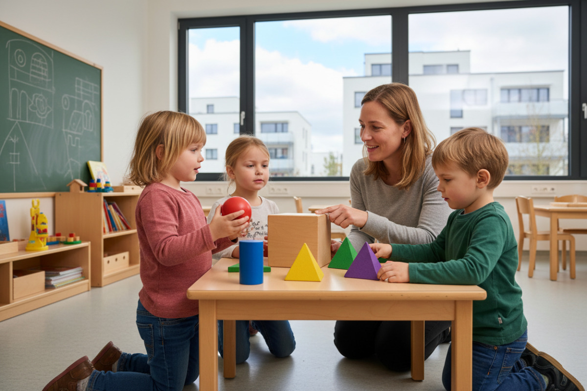 Abb. Formen werden greifbar, wenn Kinder sie sehen, anfassen und benennen dürfen.