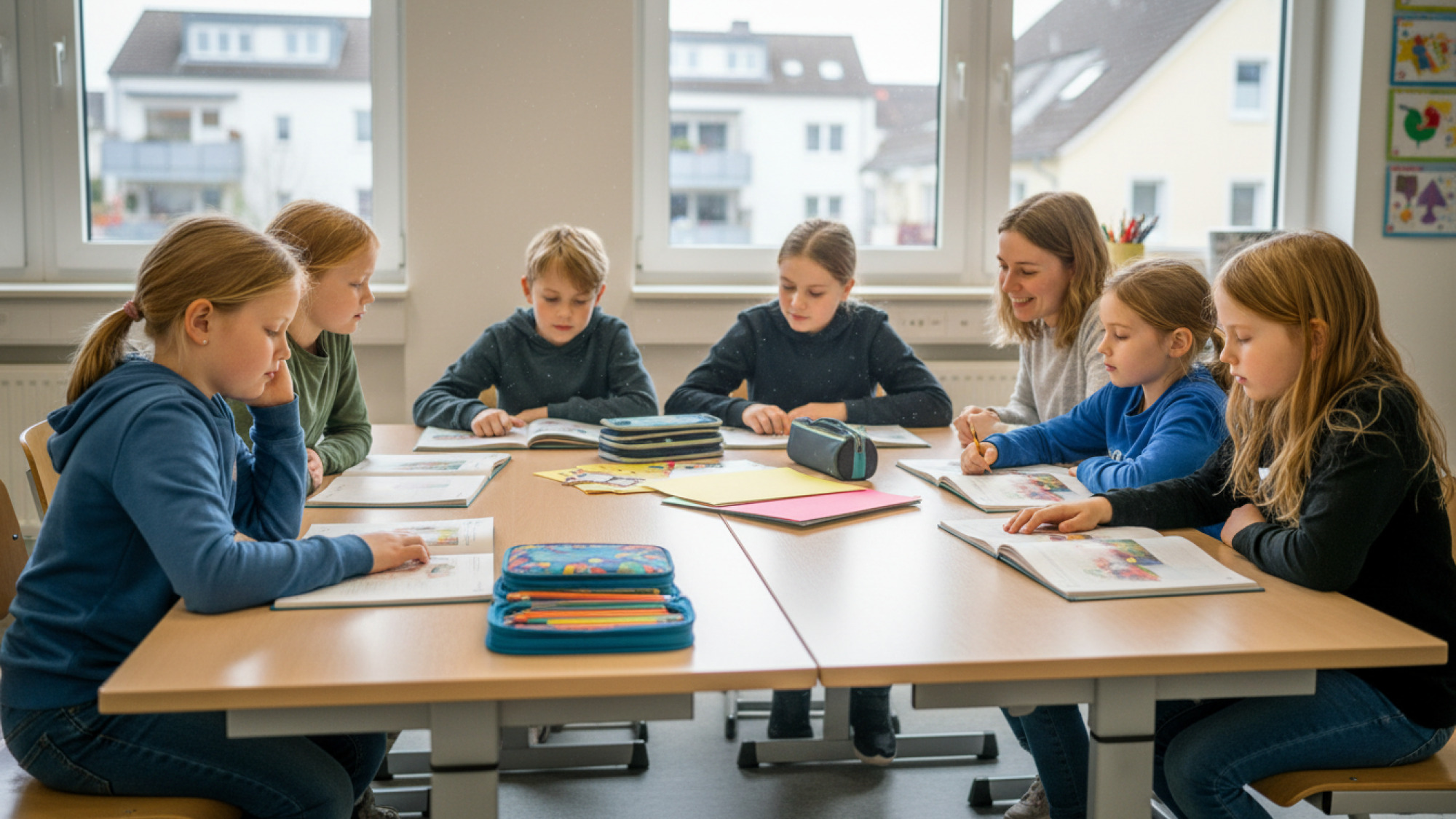 Leseband in Klasse drei gelassen gestalten
