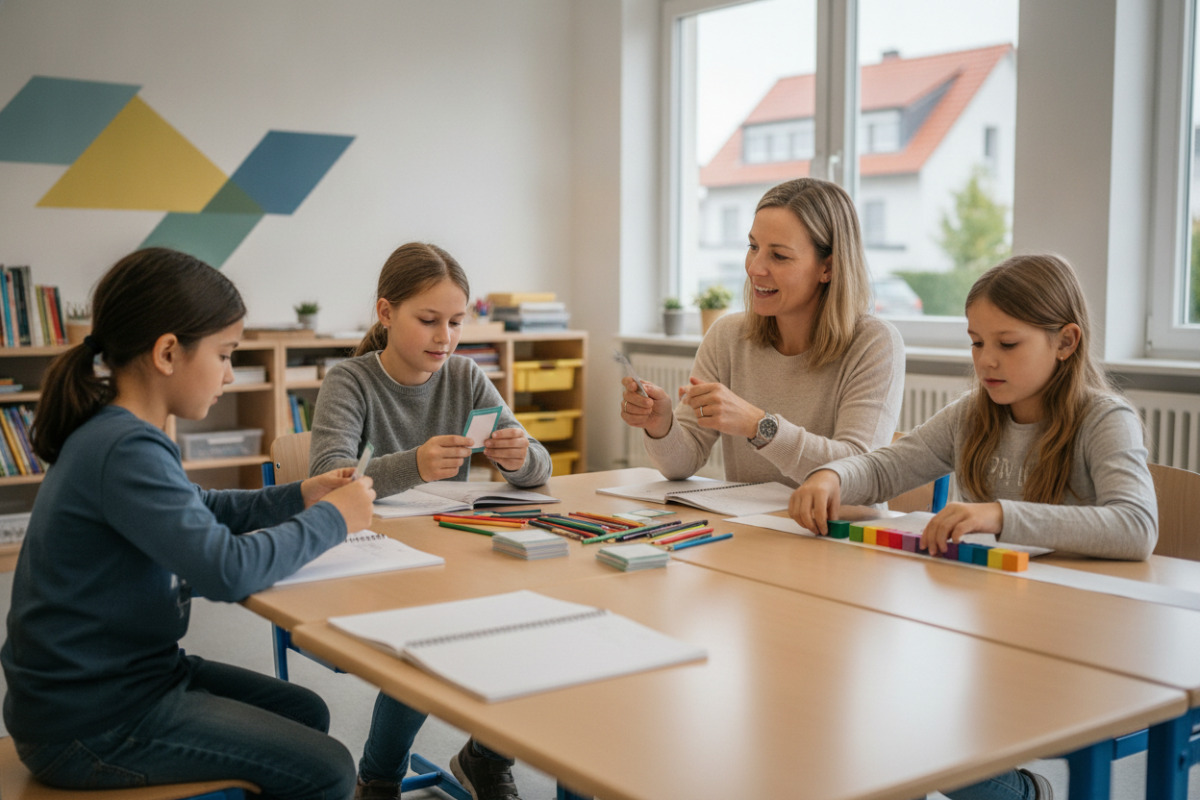 Abb. Lernwörter werden leichter behalten, wenn Kinder sie lesen, sprechen, sortieren und anwenden.