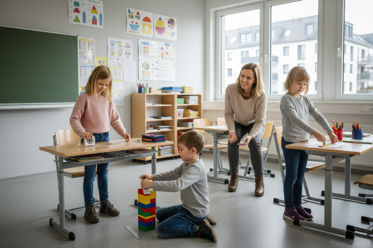 Abb. Messen wird verständlich, wenn Kinder Längen im Alltag entdecken.