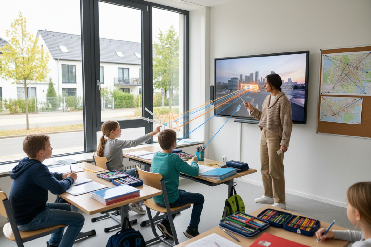 Abb. Mit Gegenständen wird aus abstrakten Länge sichtbare Strecke.