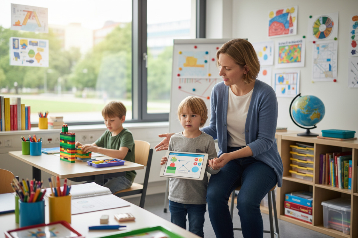 Abb. ruhige Begleitung hilft Kindern, neue Anforderungen sicher einzuordnen.