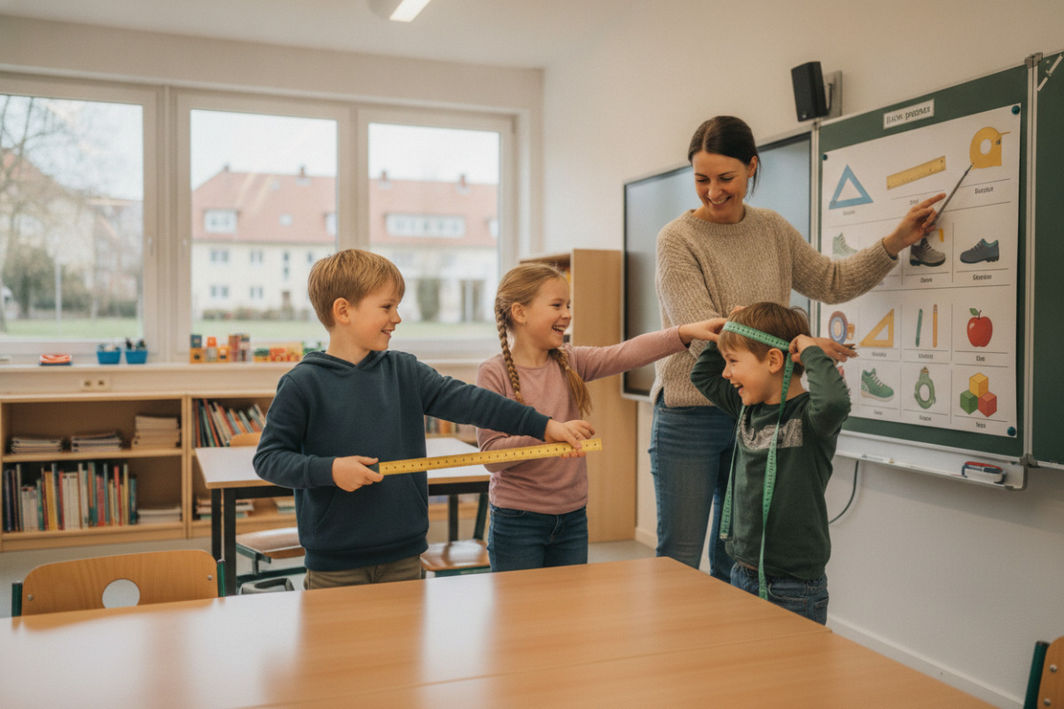 Abb. Messen im Alltag macht Längeneinheiten für Kinder greifbar.
