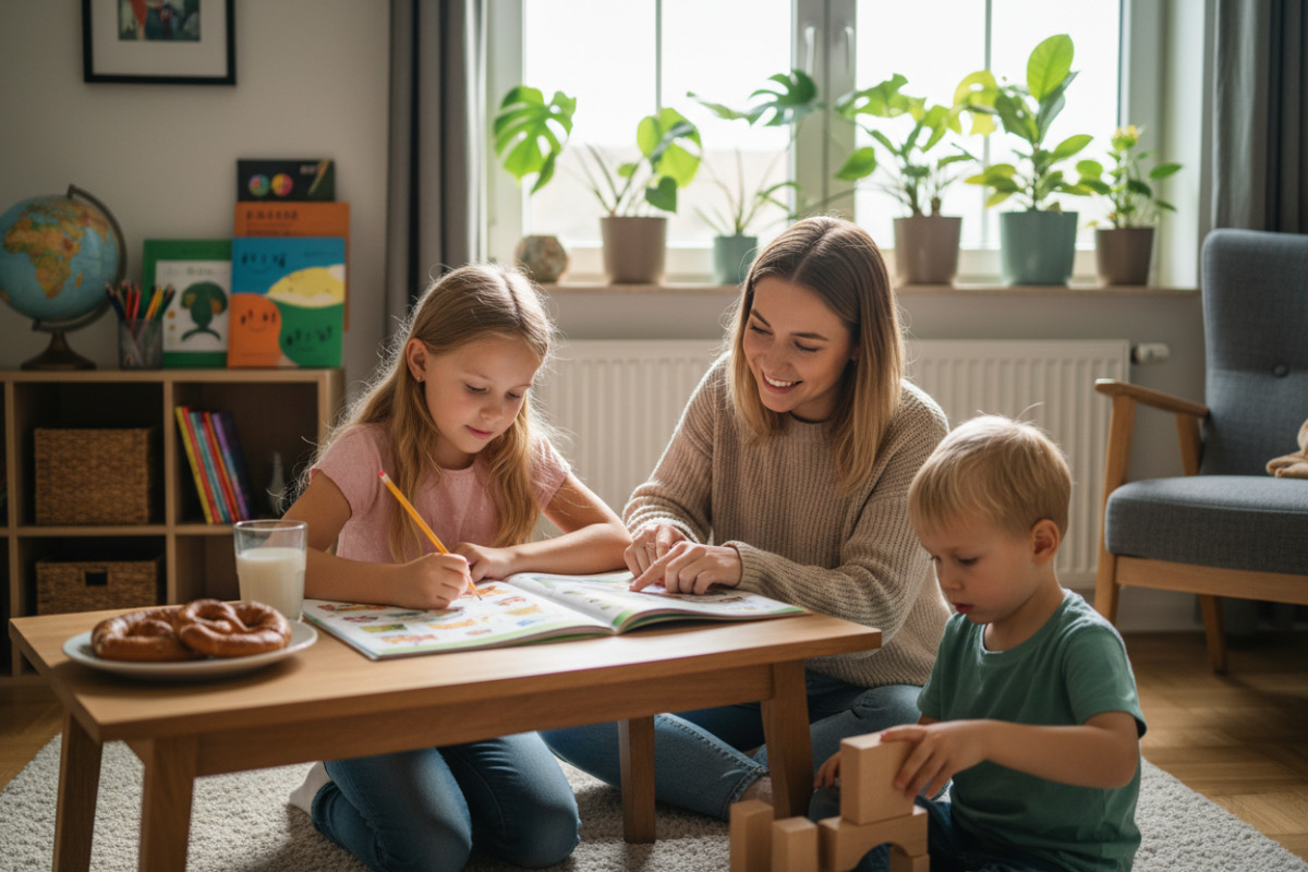 Abb. ruhige Alltagssituation hilft Kindern, entspannt ins Lernen zu finden.