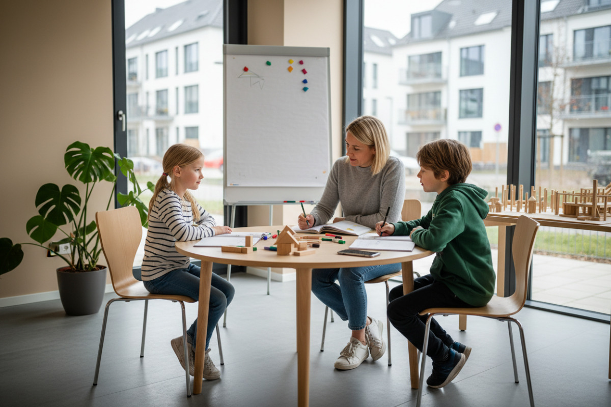 Abb. Ein einfacher Lernplatz erleichtert den Start in die Aufgaben.
