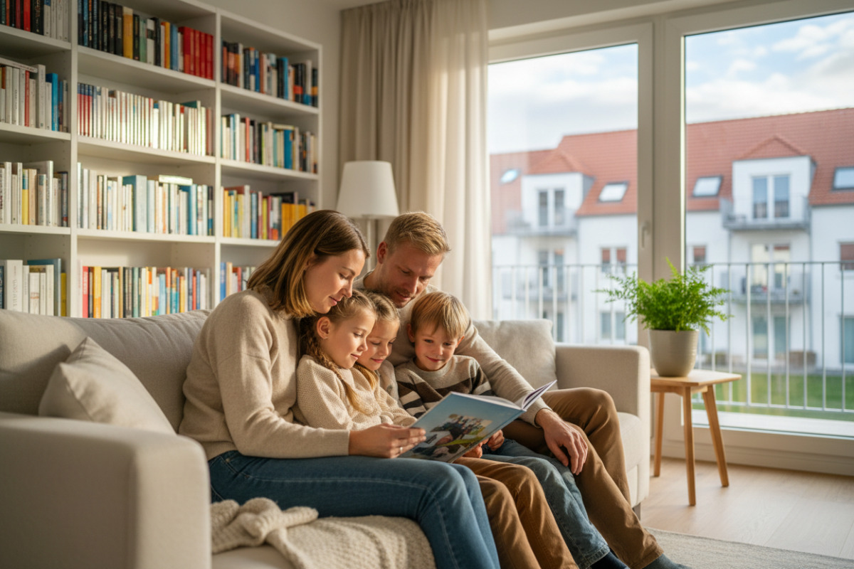 Abb. Gemeinsames Lesen kann ruhig, kurz und gemütlich sein.