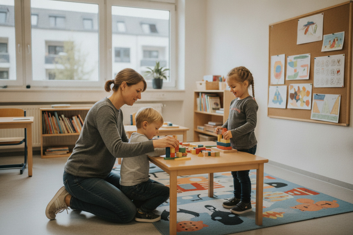 Diese Bilder zeigen kleine Alltagssituationen, die Lernen freundlich, überschaubar und kindgerecht machen.