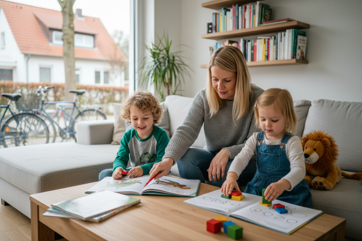 Diese Bilder zeigen kleine Alltagssituationen, die Lernen freundlich, überschaubar und kindgerecht machen.