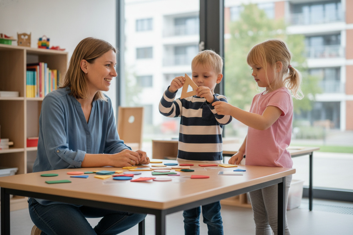 Abb. Begriffe werden leichter, wenn Kinder Formen vergleichen dürfen.
