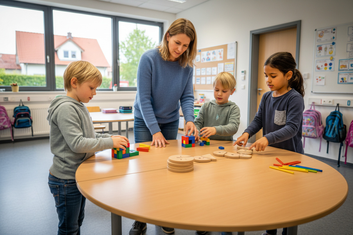 Abb. Anschauliches Material macht mathematische Begriffe greifbarer.