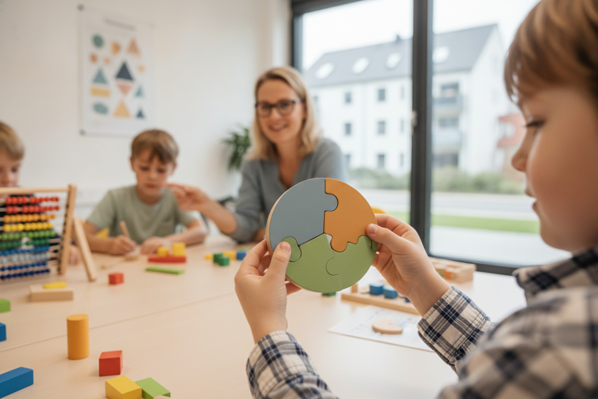 Abb. Ein Stück von gleich großen Stücken zeigt ein Drittel.