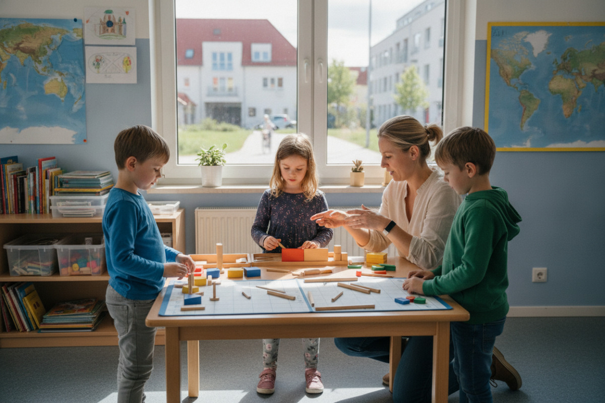 Abb. Greifbare Materialien helfen Kindern, Mengen und Rechenwege besser zu verstehen.
