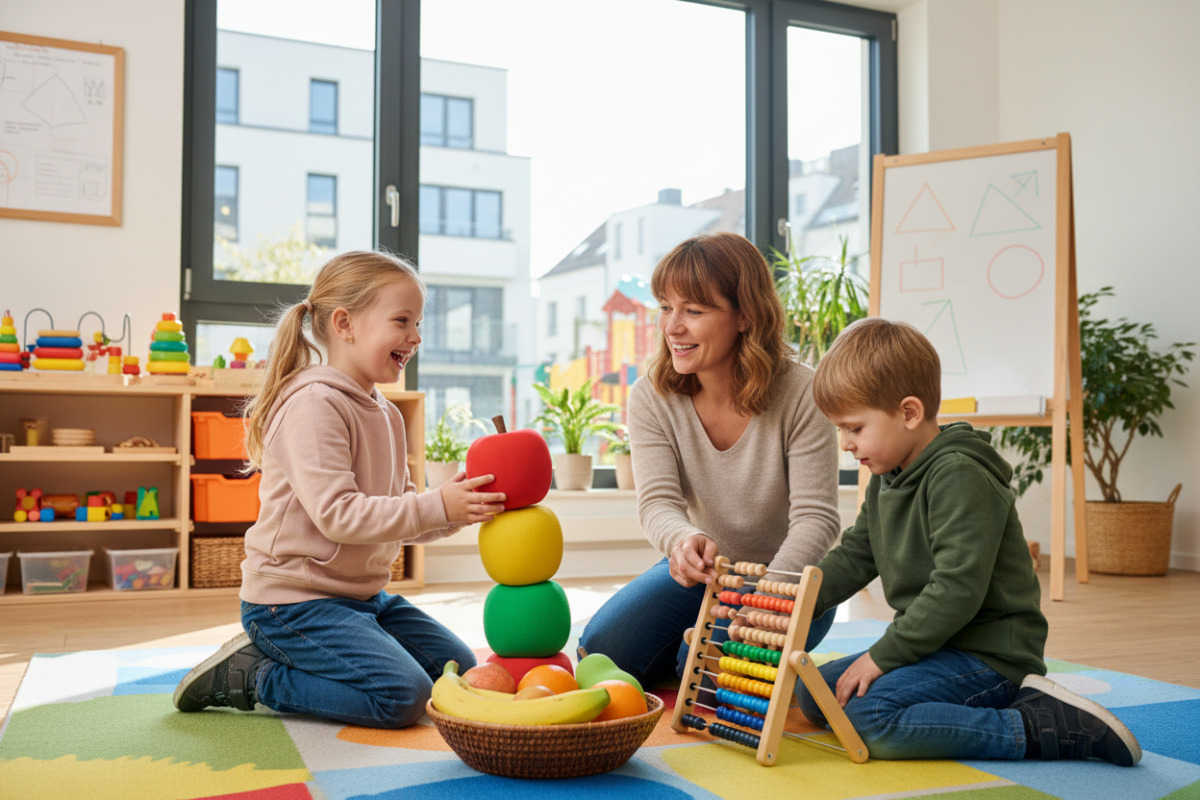 Abb. Spielerische Mengen helfen Kindern, mit echten Erlebnissen zu verbinden.