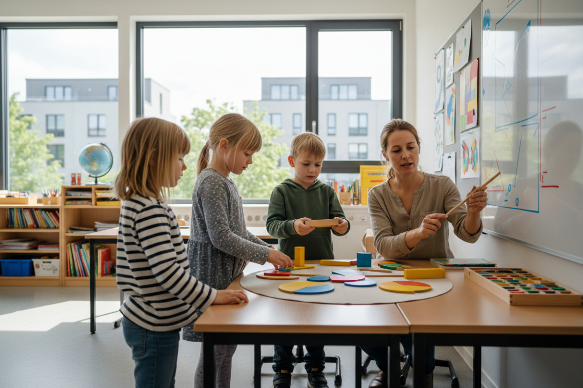 Abb. Brüche werden verständlicher, wenn Kinder sie legen, vergleichen und beschreiben.