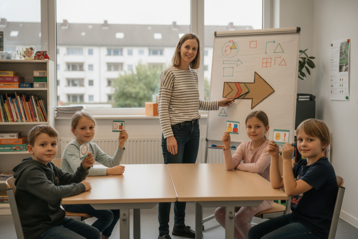 Kurze Lernmomente, anschauliches Material und klare Übergänge geben Kindern in der vierten Klasse Sicherheit.