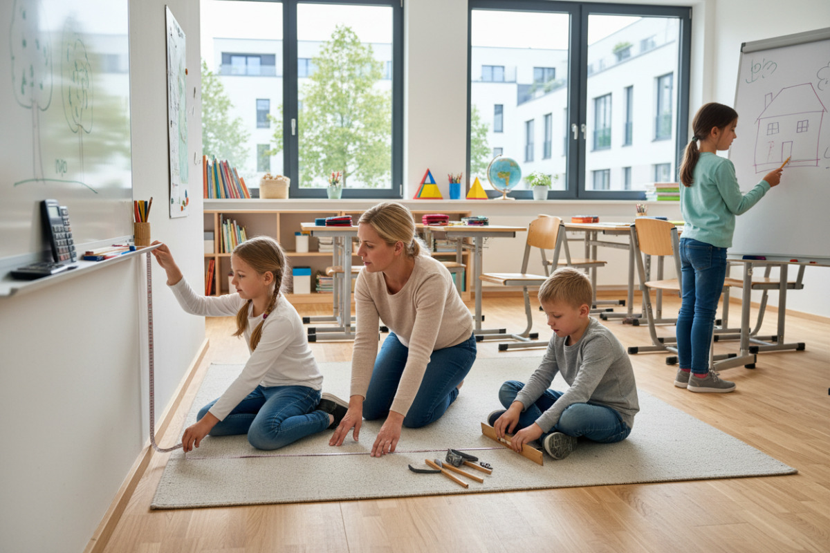 Alltagssituationen zeigen, wie Kinder Meter und Zentimeter durch Messen, Vergleichen und Rechnen besser verstehen.