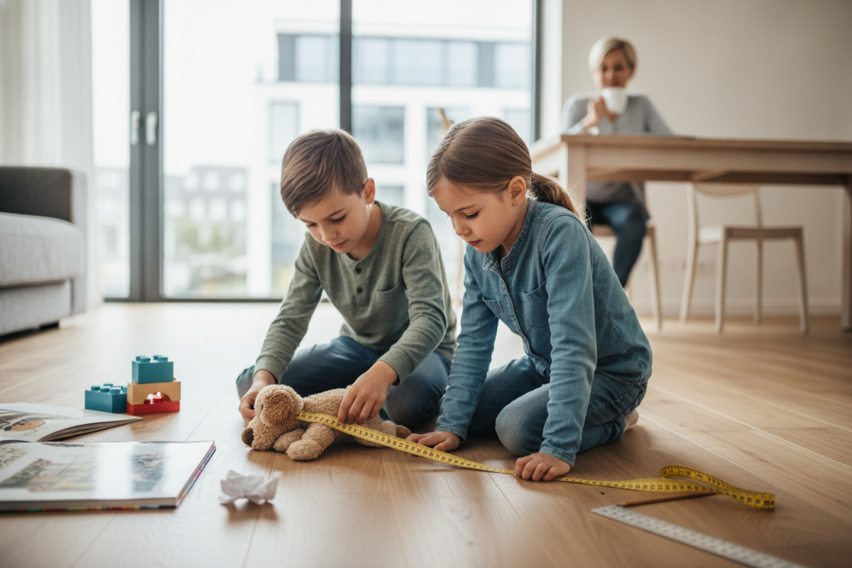 Alltagssituationen zeigen, wie Kinder Meter und Zentimeter durch Messen, Vergleichen und Rechnen besser verstehen.