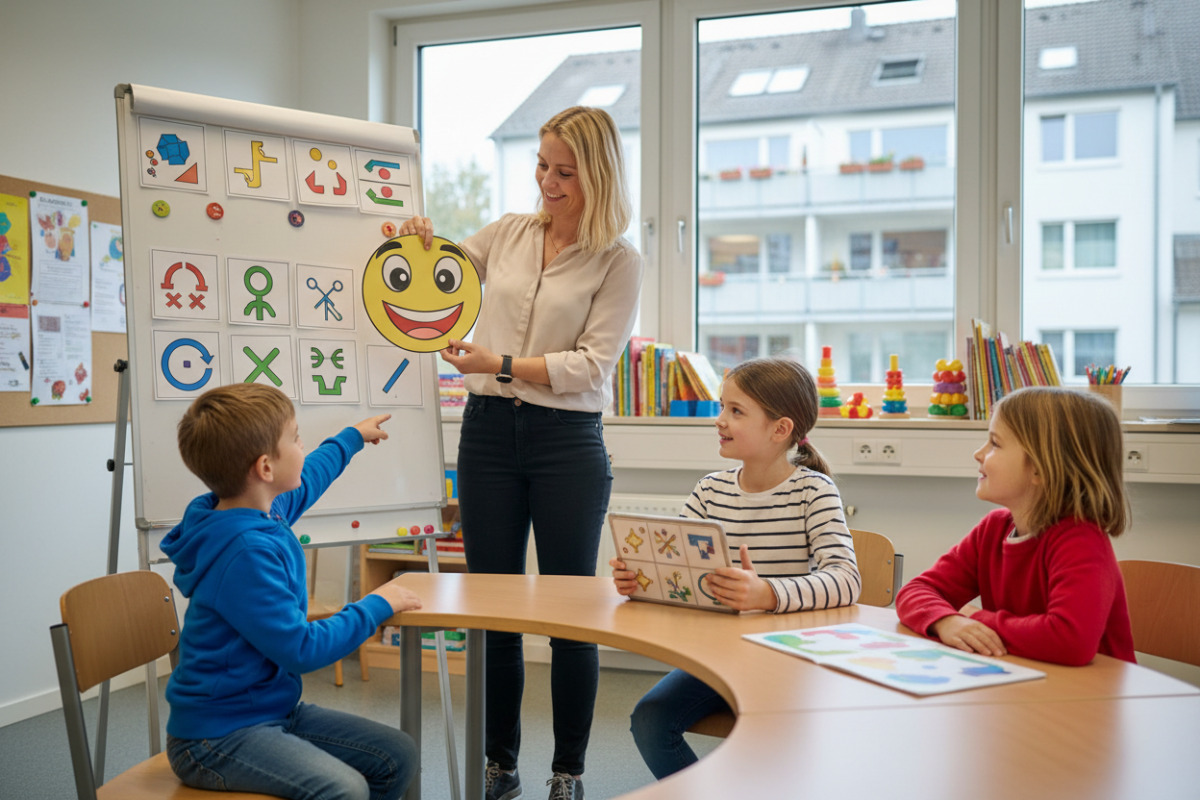 Abb. Klare Sprache und sichtbare nehmen vielen Kindern die Unsicherheit.