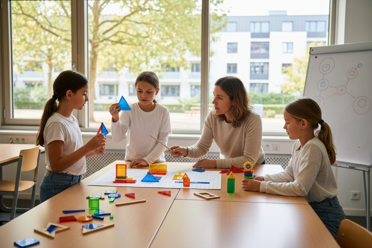 Alltagssituationen zeigen, wie Mathe durch Teilen, Legen, Formen und gemeinsames Nachdenken verständlicher wird.