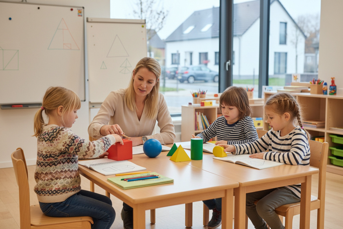 Abb. Grundformen lassen sich anhand von Seiten, Ecken und Rundungen vergleichen.