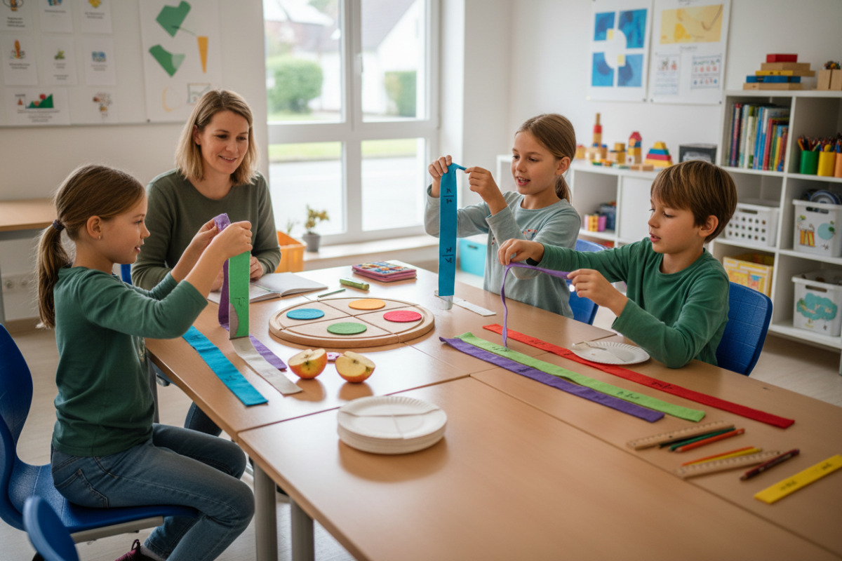 Abb. Alltagsmaterialien helfen Kindern, Brüche handelnd zu entdecken.