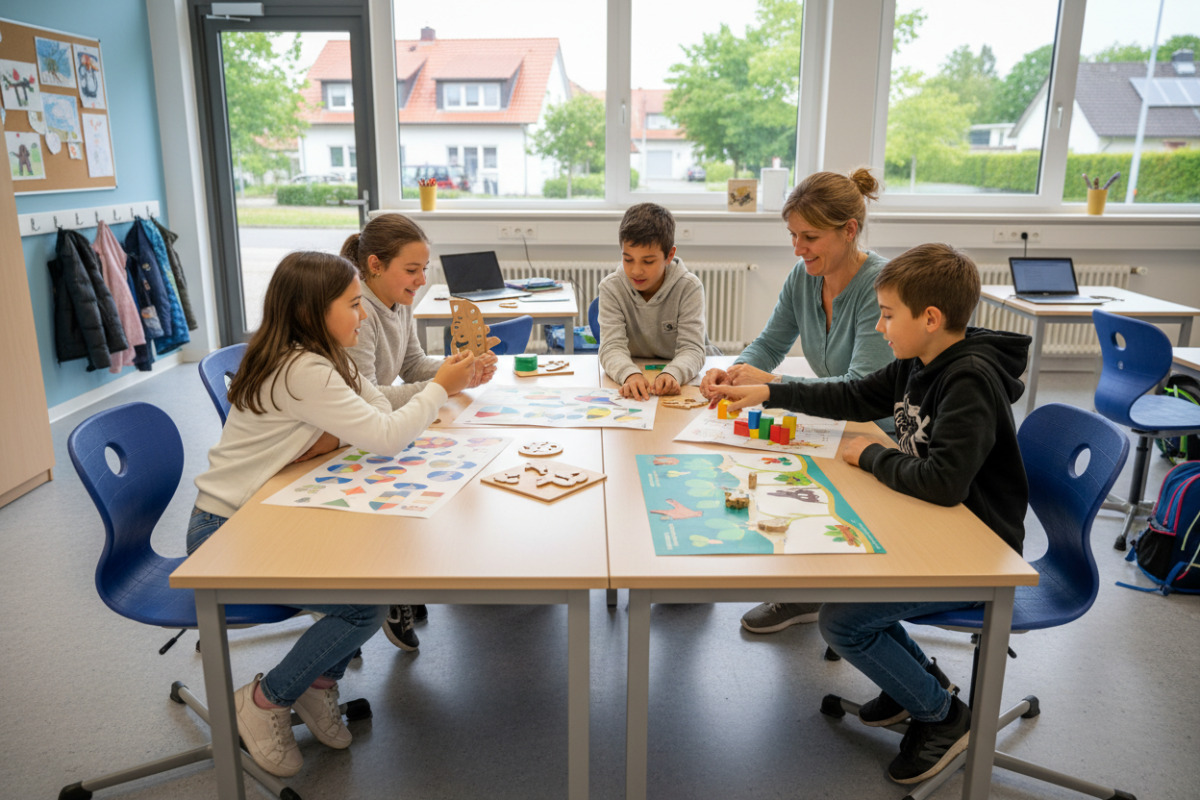Abb. Anschauliches Material und gemeinsames Denken entlasten beim Üben.