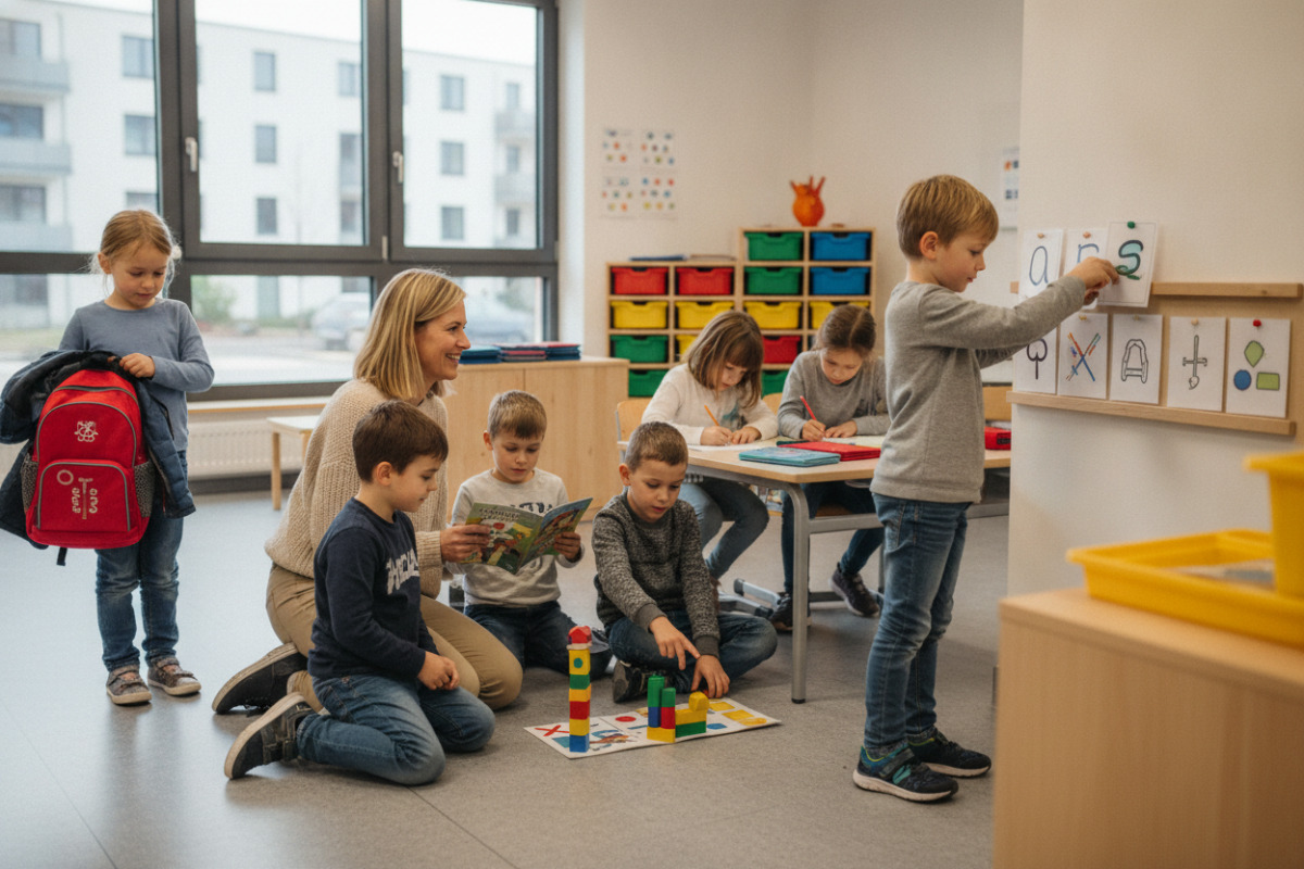 Die zeigen, wie Ankommen, Lesen, Mathematik, selbstständiges Arbeiten und gemeinsame Regeln zu verlässlichen Routinen