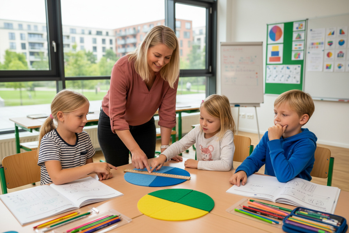 Abb. Nur gleich große Teile heißen Drittel.