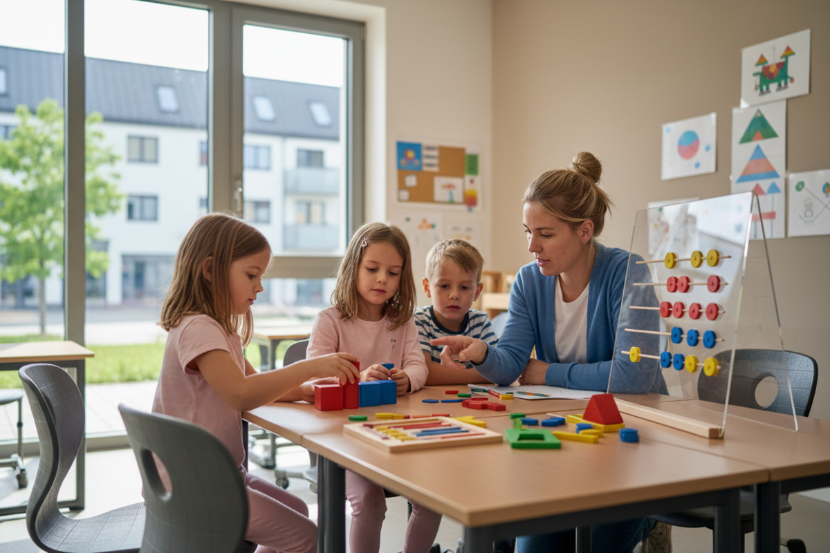 Abb. Anschauliches Material macht erste Rechenwege sichtbar und begreifbar.