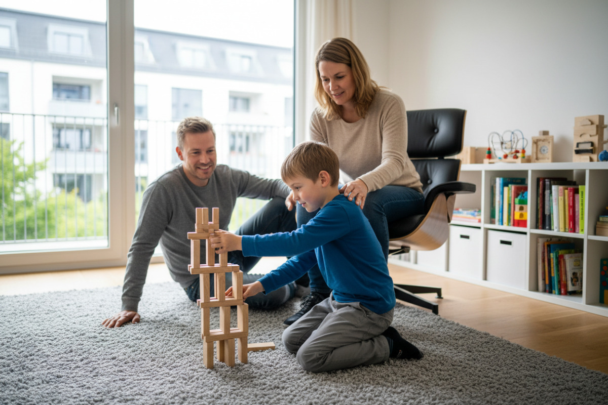 Abb. Zugewandte geben Halt, ohne dem Kind die Aufgabe abzunehmen.