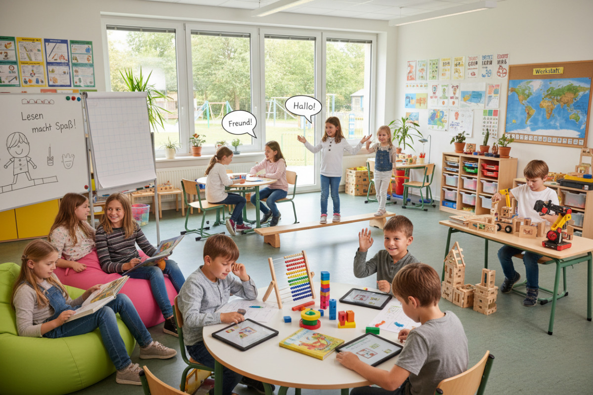 Vertraute Abläufe begleiten Kinder beim Lesen, Rechnen, Bewegen, Sprechen und selbstständigen Arbeiten.