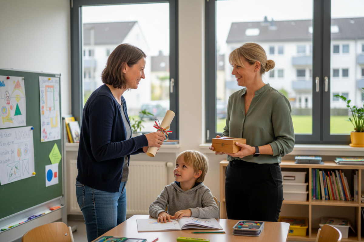 Abb. Ein ruhiger Moment nach der Feier eignet sich gut für die Übergabe und das gemeinsame Öffnen.