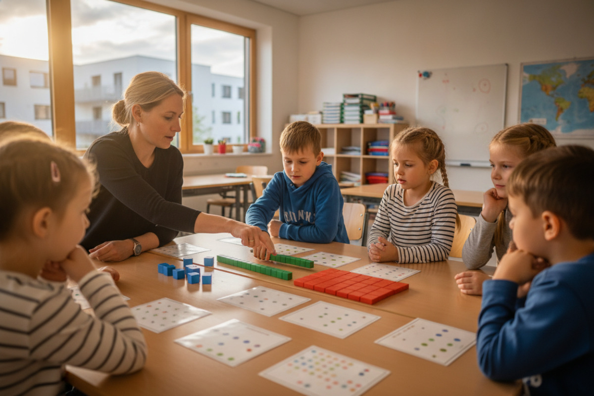 Abb. Anschauliches Material hilft, , Zehner und Hunderter zu unterscheiden.