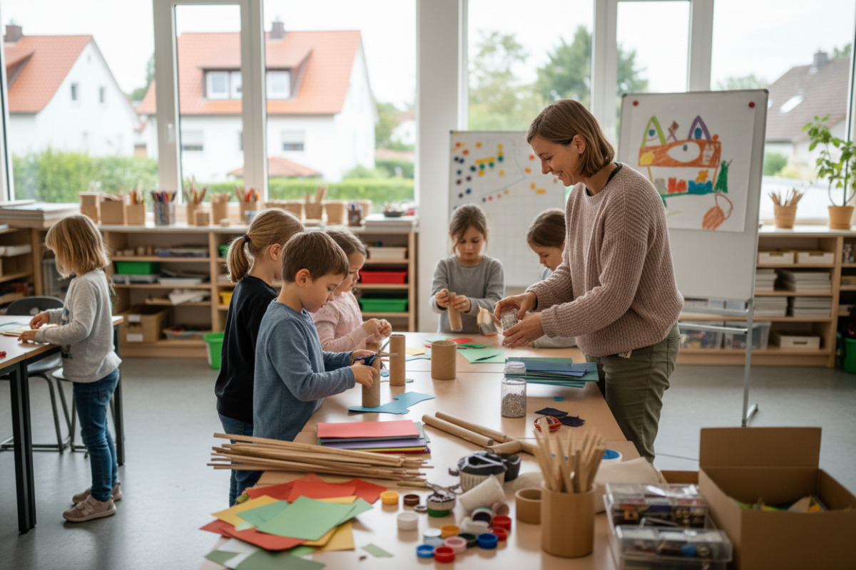 Abb. Ein freier Platz und bereitgelegtes Material können den Einstieg erleichtern.