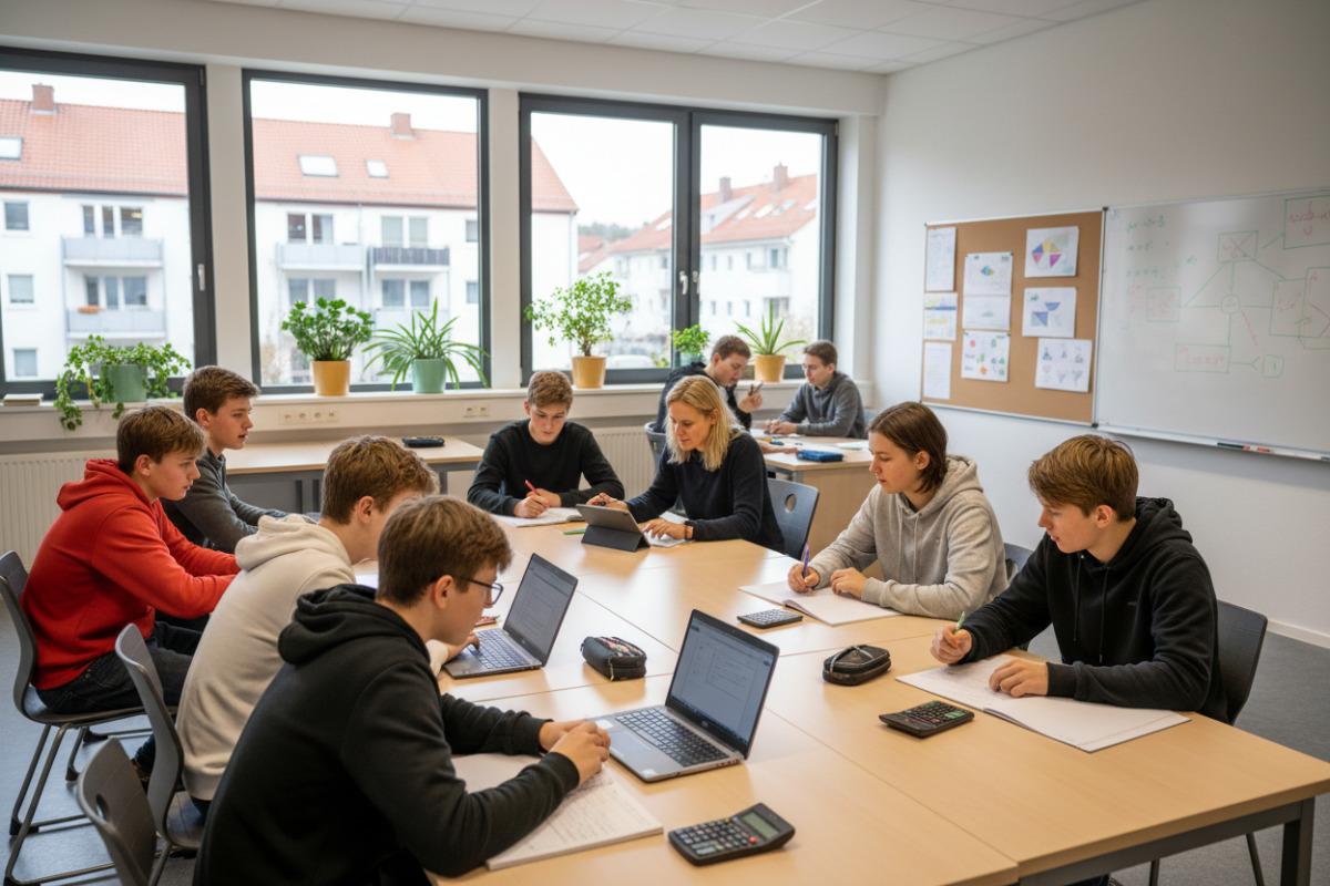 Abb. Die Oberstufe bietet Raum für gemeinsames Lernen und Fragen.