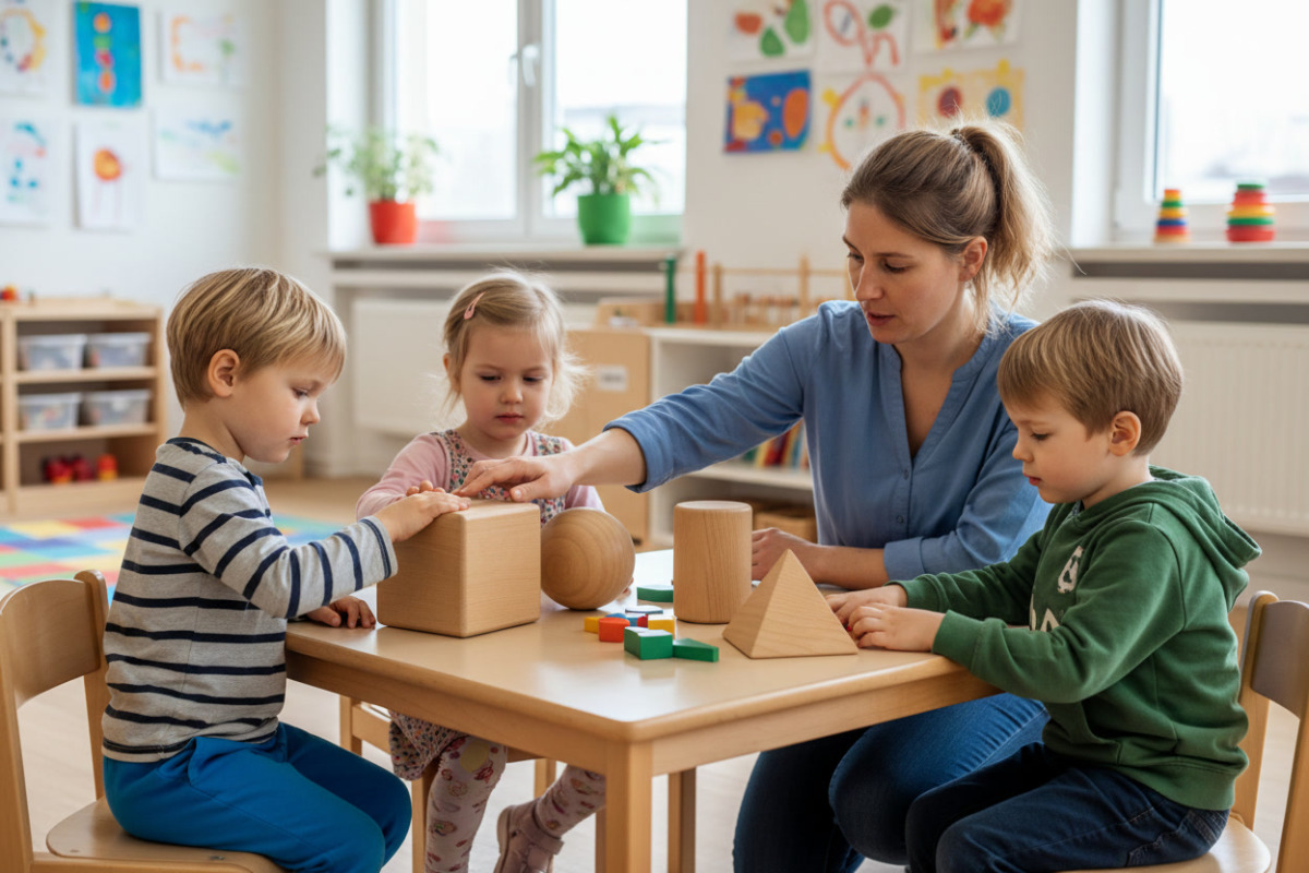 Abb. Greifbare Formen helfen beim Entdecken von Ecken und Rundungen.