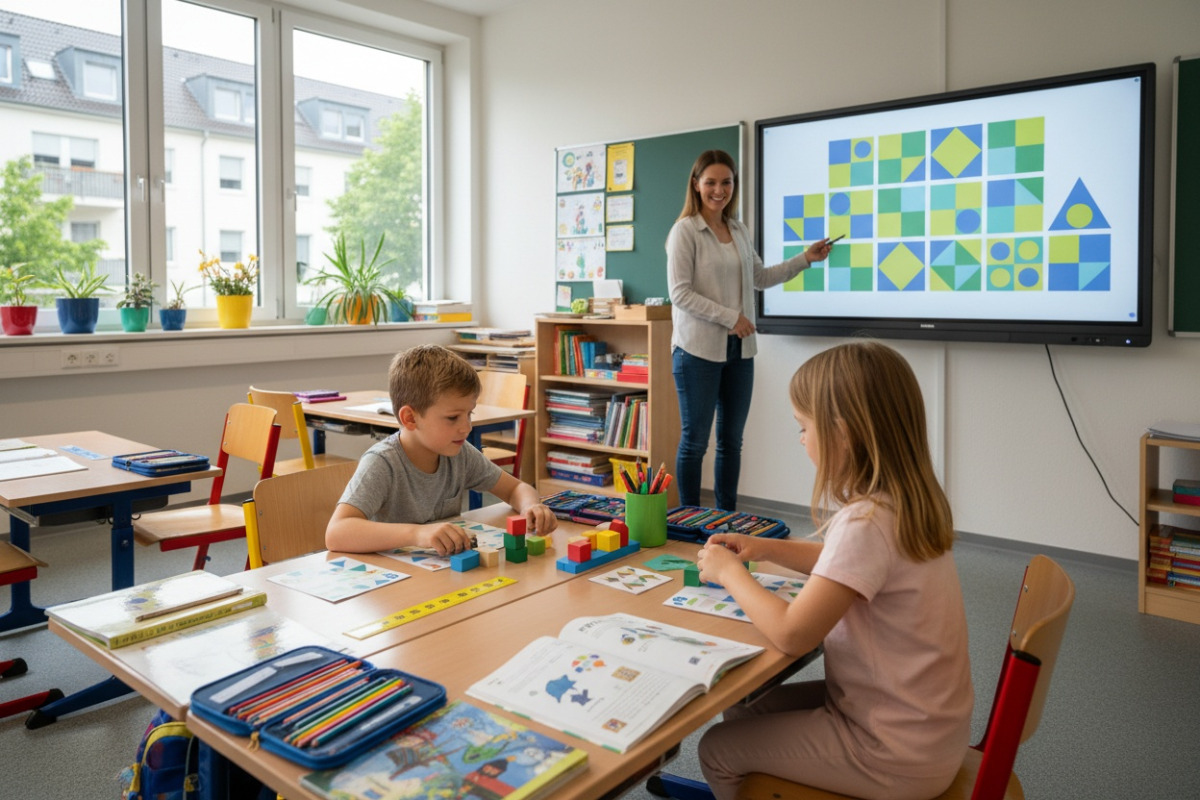 Abb. In Plättchenrechteck führen Reihen und Spalten zum gleichen Produkt.