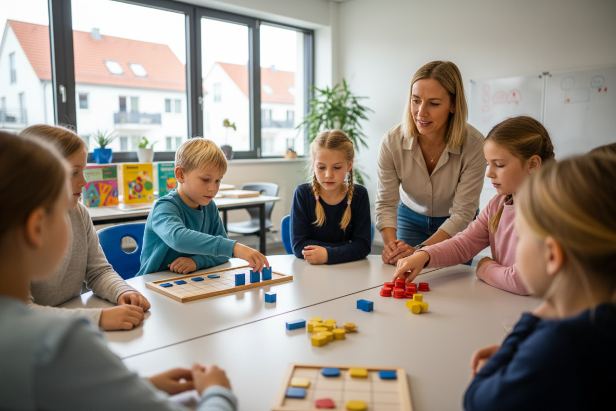 Abb. Mit Plättchen lassen sich Rechenhandlungen sichtbar machen und unterschiedliche Lösungswege ausprobieren.