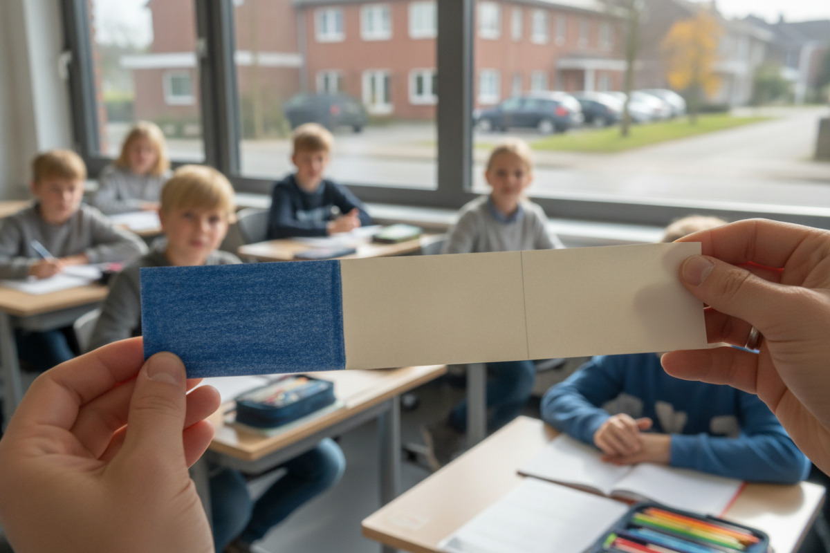 Abb. Ein gefärbter Abschnitt zeigt ein Drittel der gesamte Papierstreifen bleibt das Ganze.