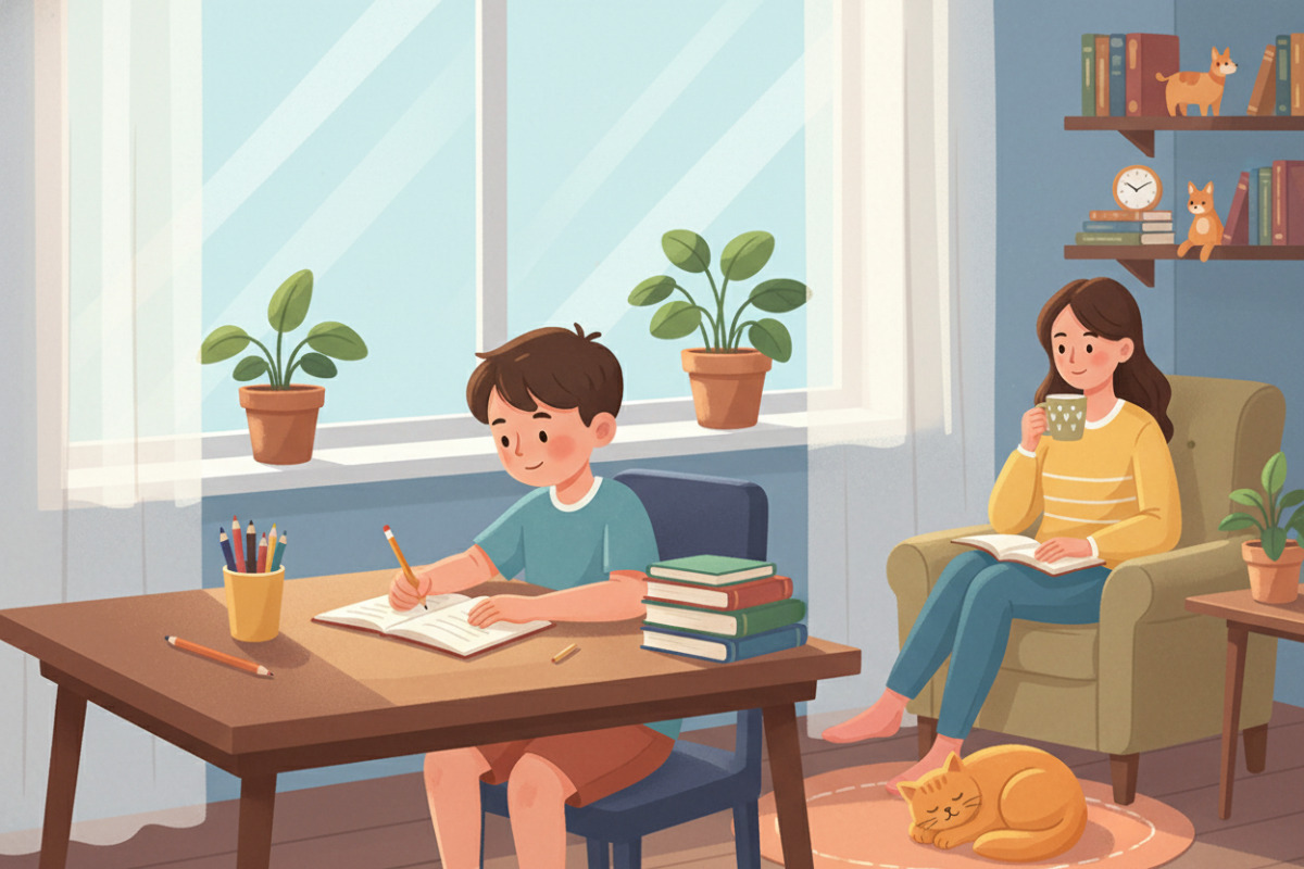 Abb. Ein ruhiger Start in die Hausaufgabenzeit entlastet alle.