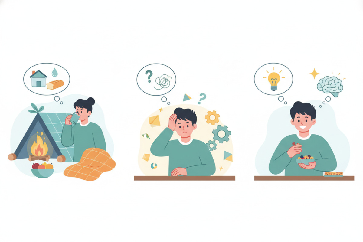 Abb. Erst Grundbedürfnisse, dann Konzentration ein kleiner Snack kann Wunder wirken.