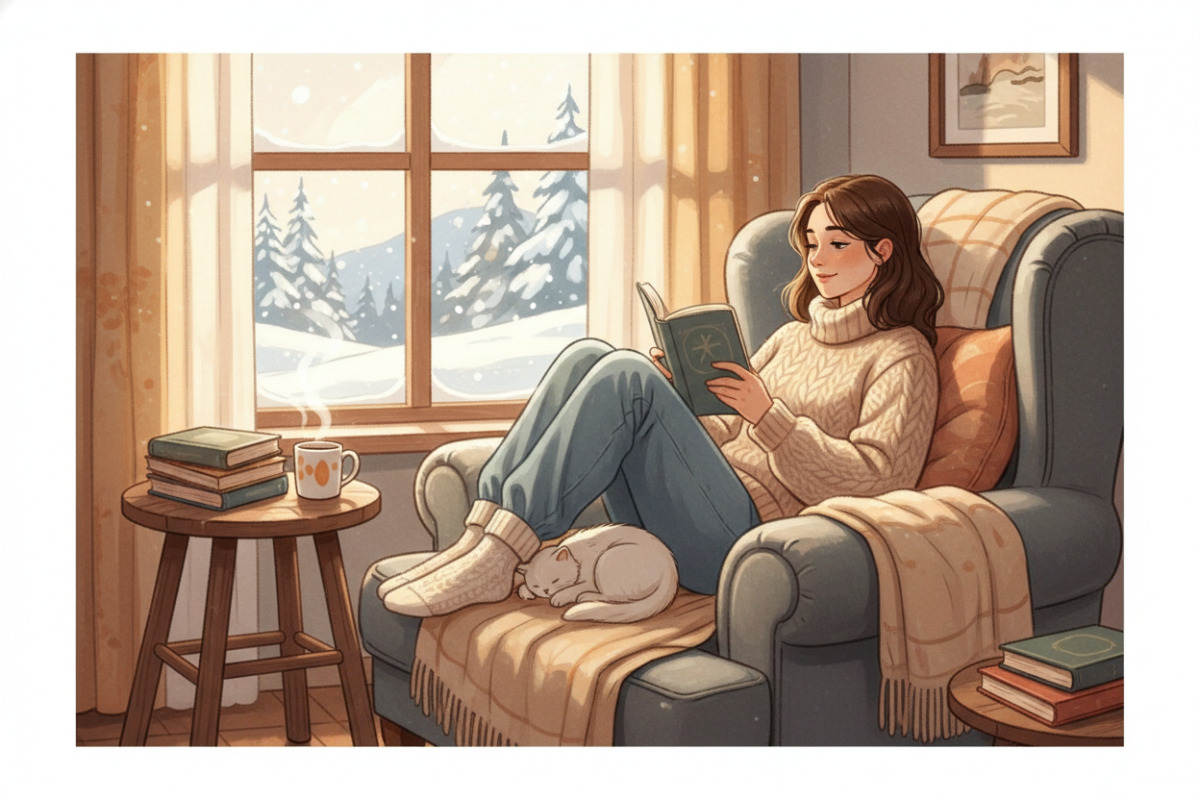 Abb. Lesemomente dürfen gemütlich sein, nicht nur pflichtig .