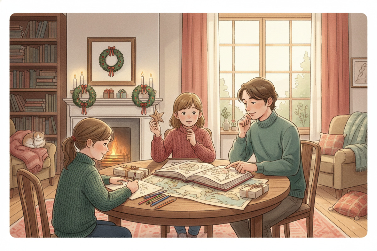 Momentaufnahmen, die zeigen, wie Lernen im Advent ruhig, gemeinsam und alltagstauglich gelingen kann