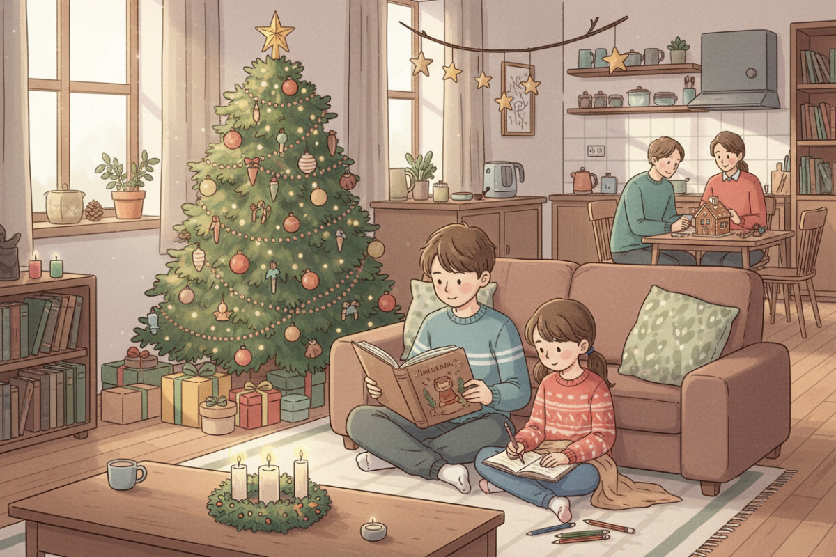 Momentaufnahmen, die zeigen, wie Lernen im Advent ruhig, gemeinsam und alltagstauglich gelingen kann