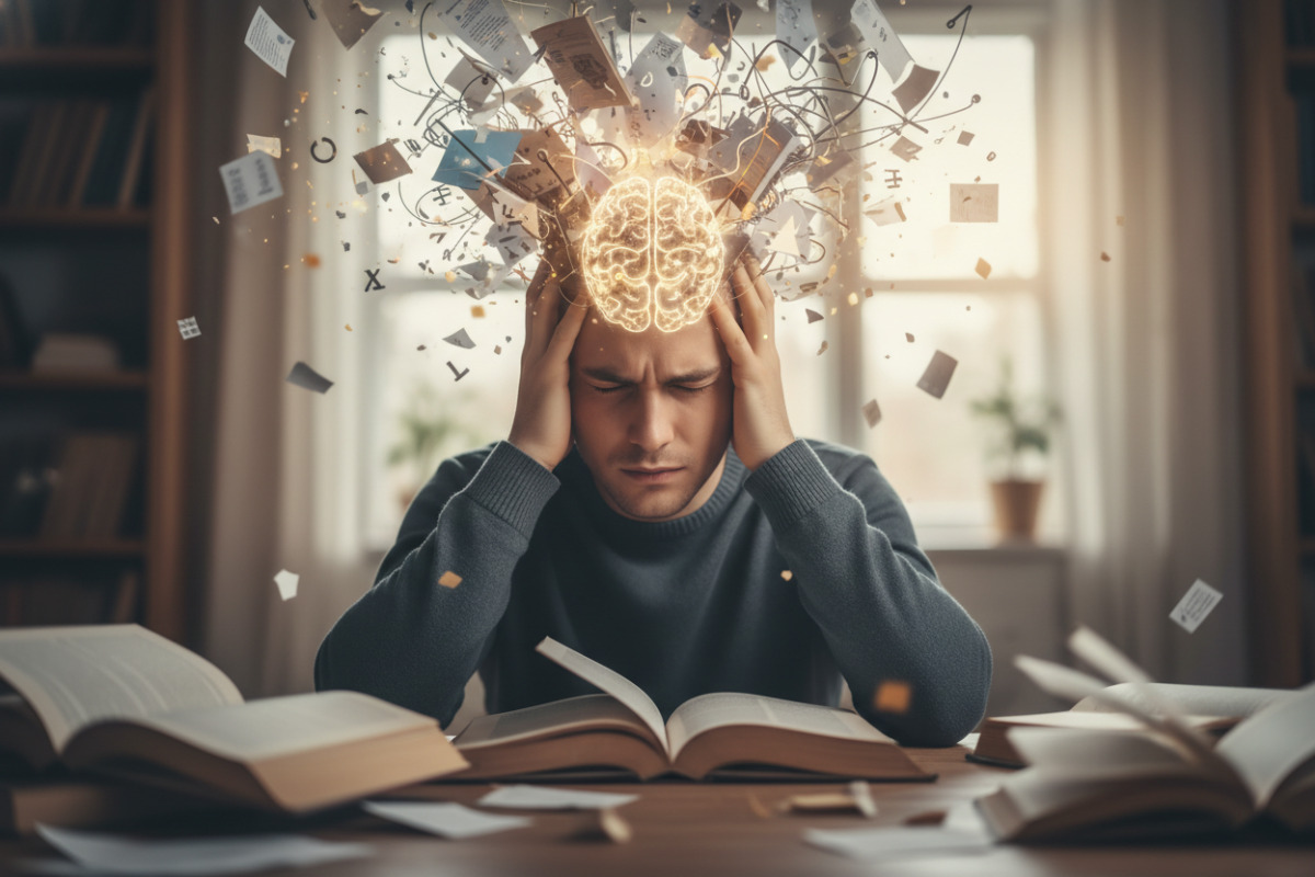 Abb. Wenn zu viel auf einmal im Kopf ist, wird Lesen schnell zur Hürde.