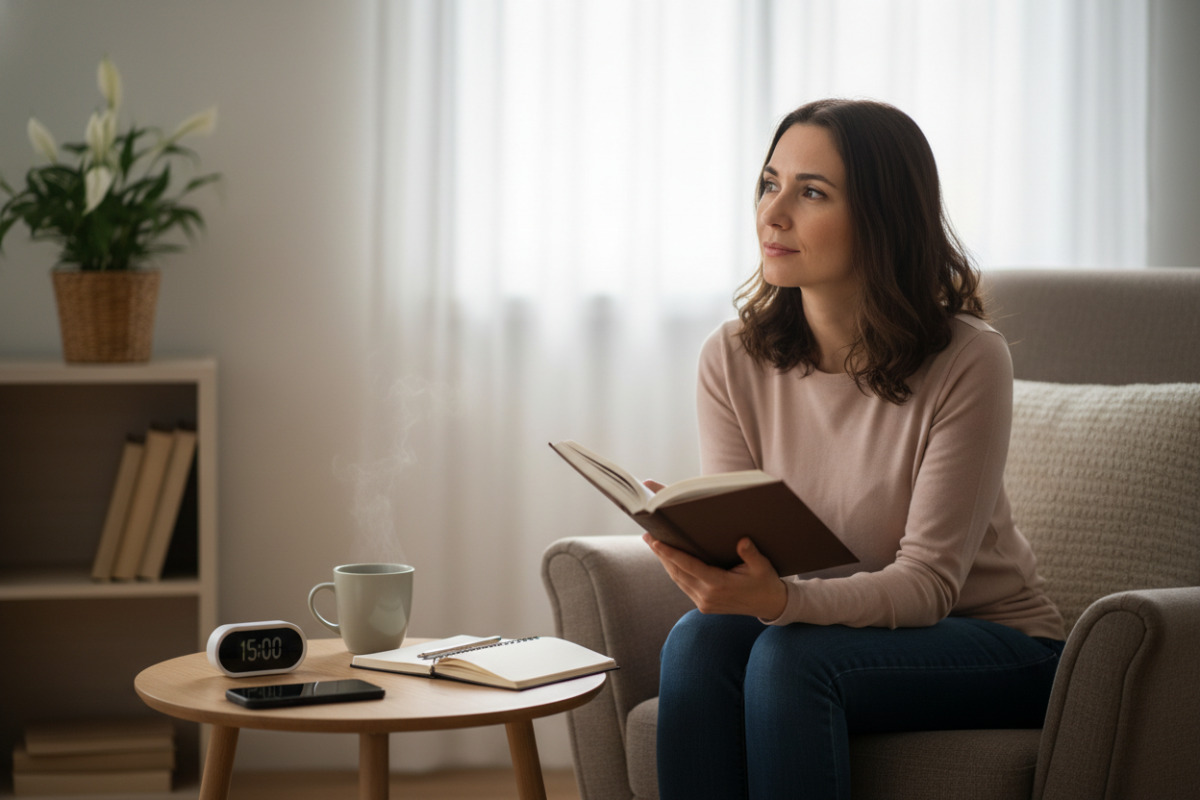 Alltagsszenen, die zeigen, wie Lesen mit kleinen Routinen, weniger Ablenkung und kurzer Reflexion leichter werden kann