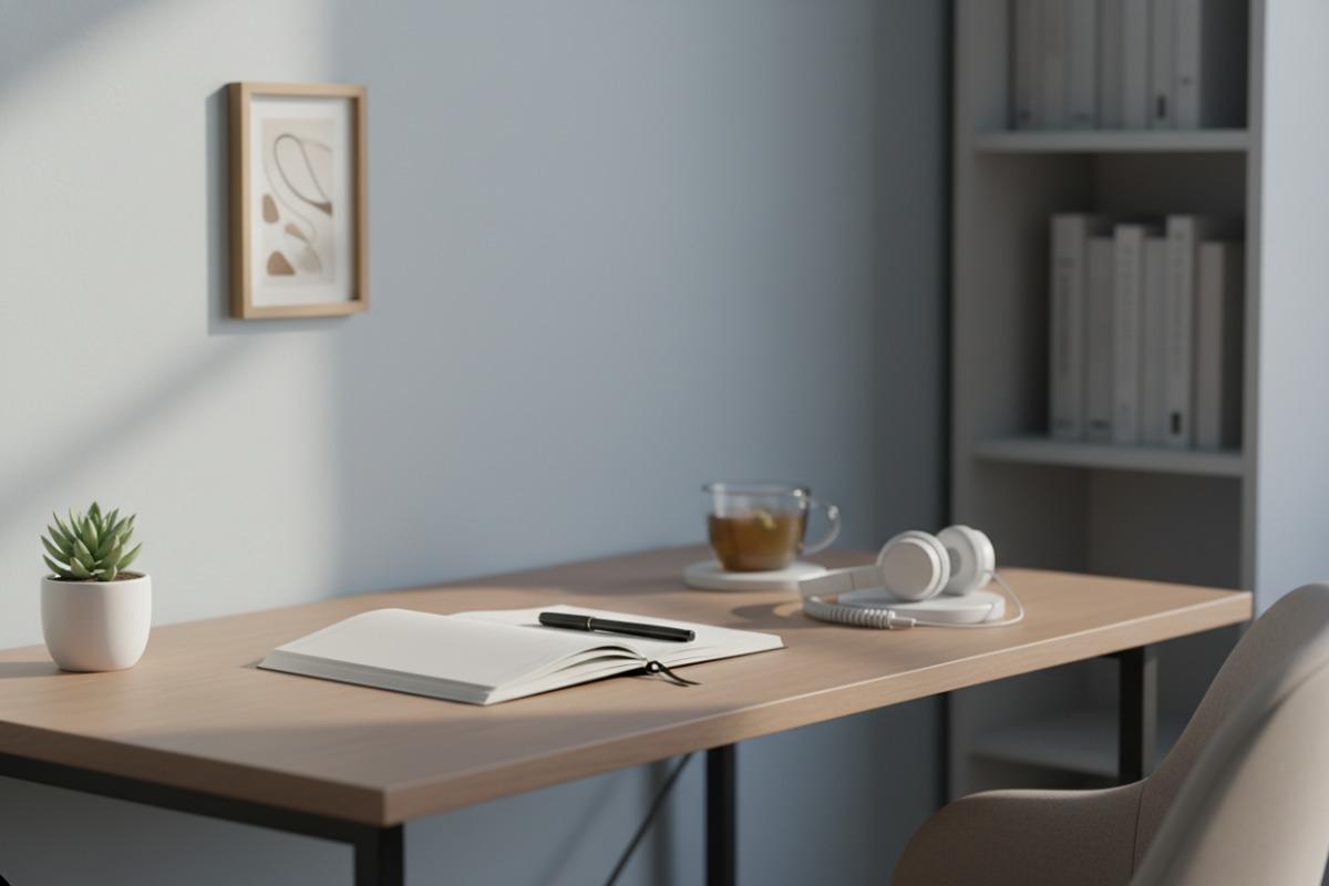 Abb. Ein einfacher Lernplatz spart jeden Tag Willenskraft.