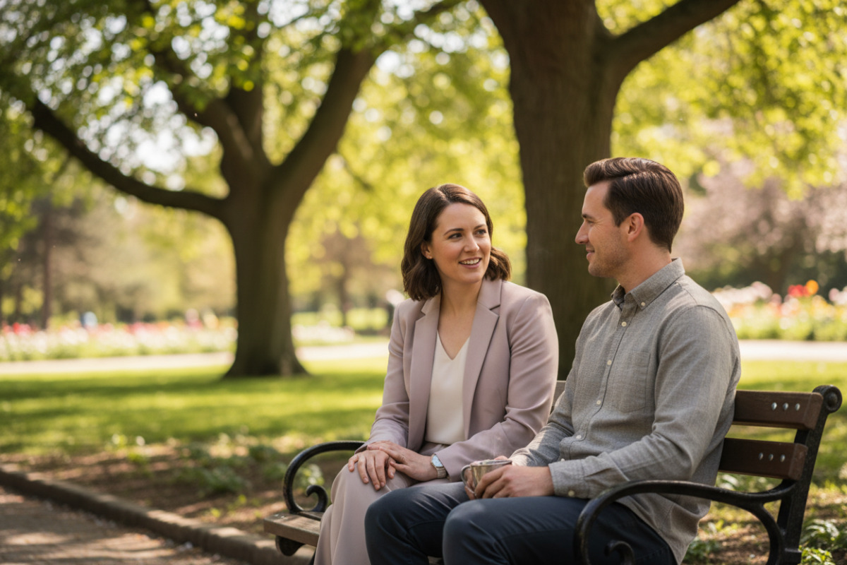 Abb. Ein ruhiges Gespräch entlastet, bevor es um Leistung geht.