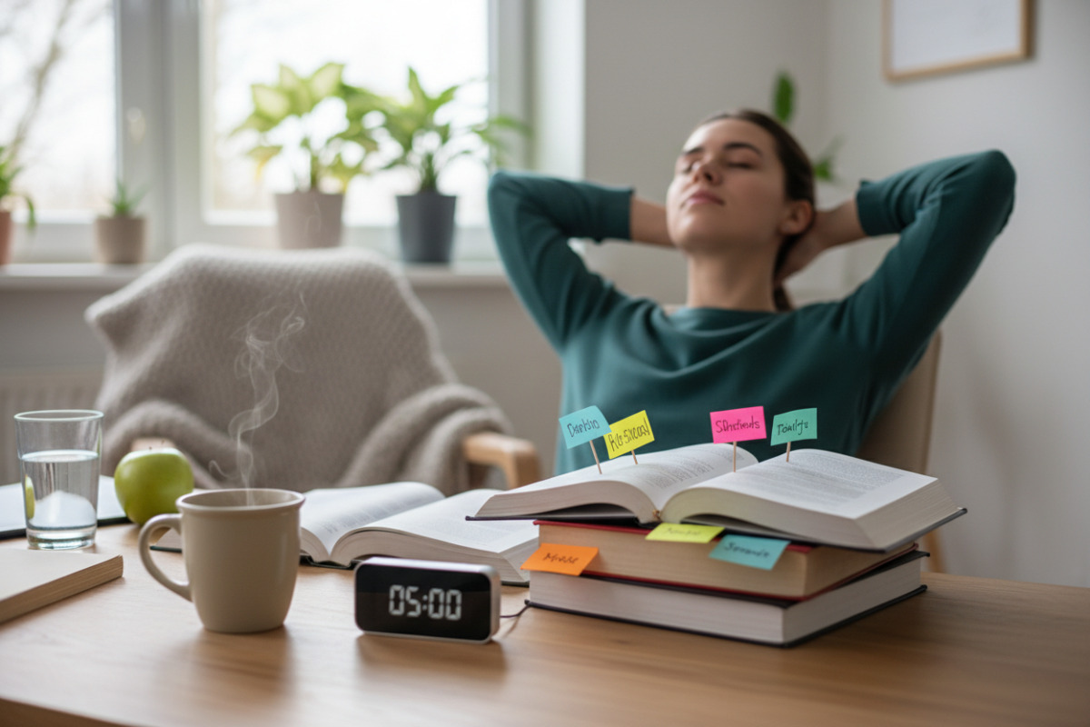 alltagstaugliche , die zeigen, wie kleine Rituale, Markieren, Timer und Mini-Pausen die Konzentration beim Lernen